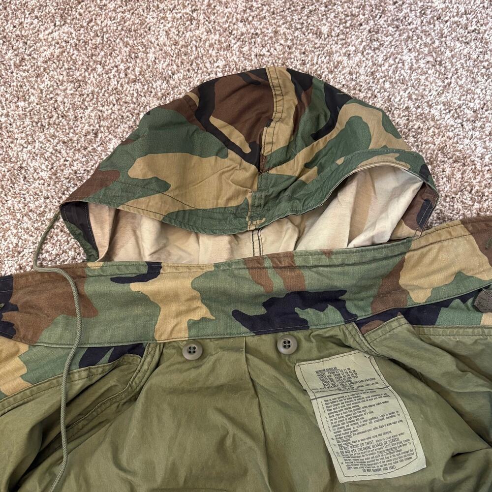 Vintage US Army M-65 Woodland Camo Field Jacket Original 1988 Liner Med Reg - Picture 11 of 16